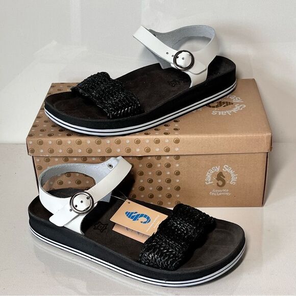 Fantasy Sandals Molly Ankle Strap Wedge Sandals - Picture 1 of 8